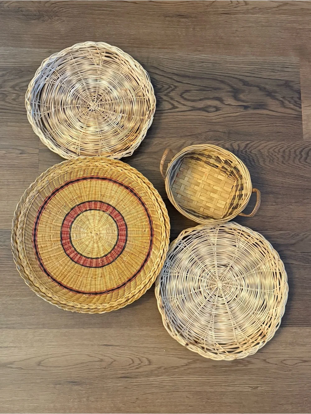 Woven Natural Rattan Decorative Basket Set - Natural